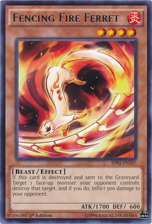 Fencing Fire Ferret (Shatterfoil) - BP03-EN107 - Shatterfoil Rare - 1st Edition available at 401 Games Canada