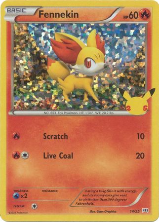 Fennekin - 14/25 - 25th Anniversary Holo - Promo available at 401 Games Canada