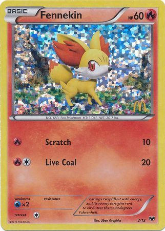 Fennekin - 3/12 - McDonald's Holo - Promo available at 401 Games Canada