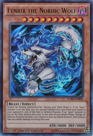 Fenrir the Nordic Wolf - LC05-EN002 - Ultra Rare - Limited Edition available at 401 Games Canada