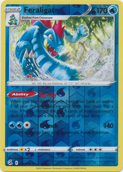 Feraligatr - 057/264 - Holo Rare - Reverse Holo available at 401 Games Canada