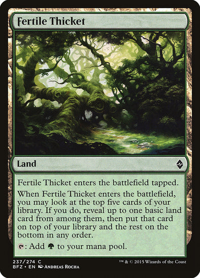 Fertile Thicket (BFZ) available at 401 Games Canada