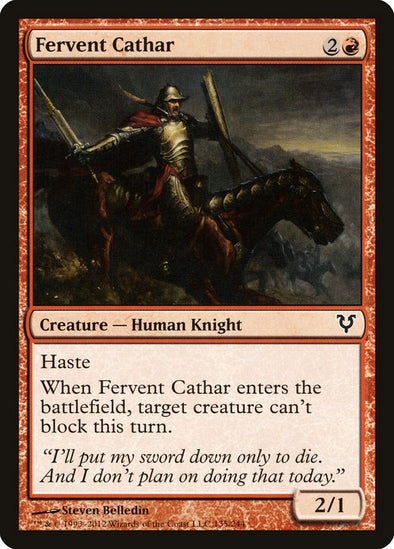 Fervent Cathar (AVR) available at 401 Games Canada