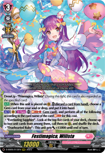 Festimagica, Wilista - D-SS05/013 - Triple Rare available at 401 Games Canada