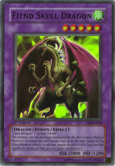 Fiend Skull Dragon - LOD-039 - Super Rare - 1st Edition available at 401 Games Canada