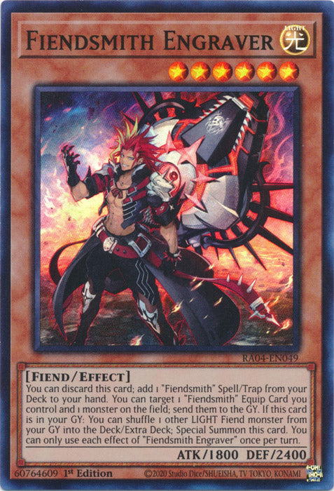 Fiendsmith Engraver - RA04-EN049 - Super Rare - 1st Edition