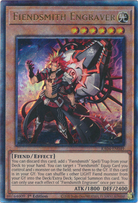 Fiendsmith Engraver (PUR) - RA04-EN049 - Prismatic Ultimate Rare - 1st Edition