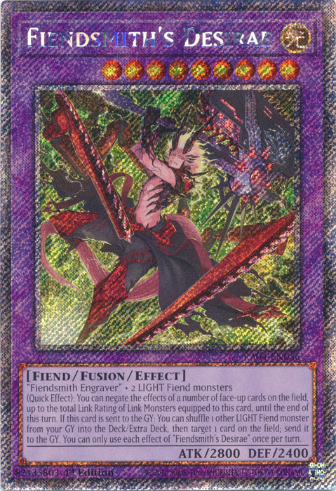 Fiendsmith's Desirae (Platinum Secret Rare) - RA04-EN056 - Platinum Secret Rare - 1st Edition