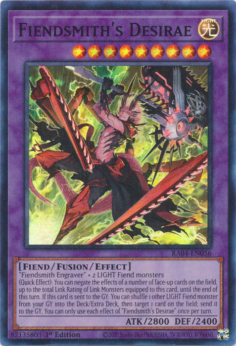 Fiendsmith's Desirae - RA04-EN056 - Super Rare - 1st Edition