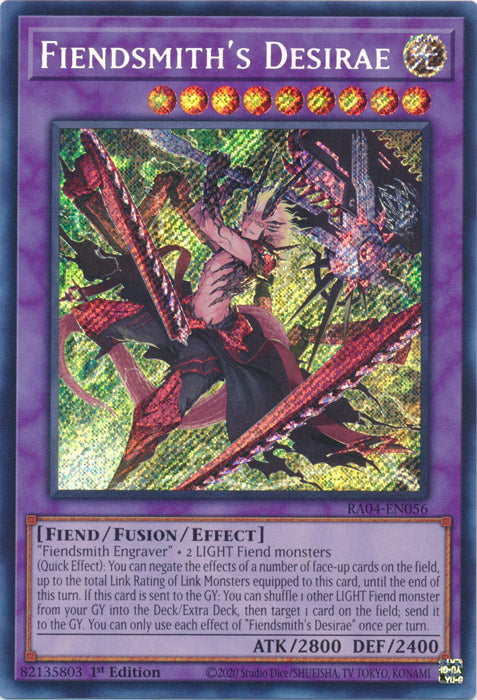 Fiendsmith's Desirae (Secret Rare) - RA04-EN056 - Secret Rare - 1st Edition