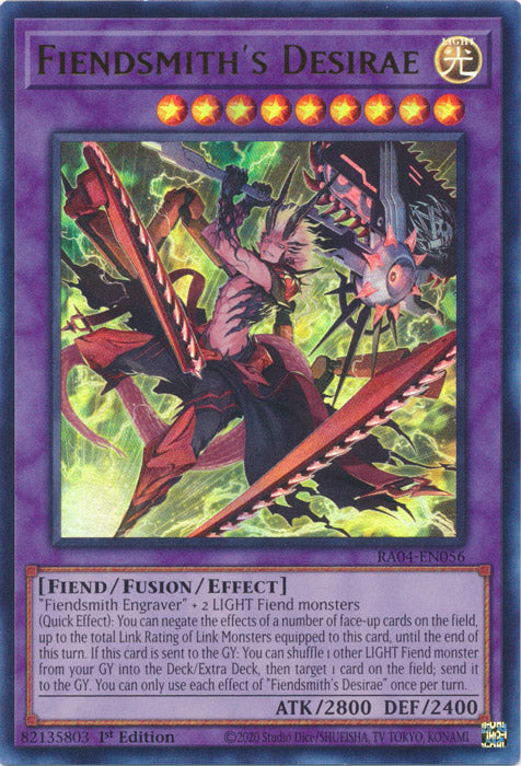 Fiendsmith's Desirae (UR) - RA04-EN056 - Ultra Rare - 1st Edition