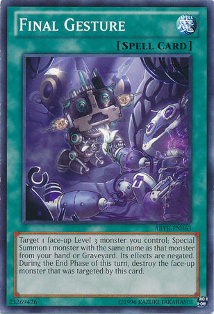 Final Gesture - ABYR-EN063 - Common - Unlimited available at 401 Games Canada