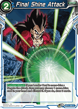 Final Shine Attack - BT11-060 - Common available at 401 Games Canada