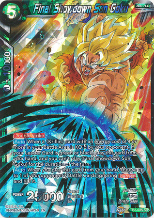 Final Showdown Son Goku - TB3-035 - Super Rare (DB1 Shatterfoil) available at 401 Games Canada