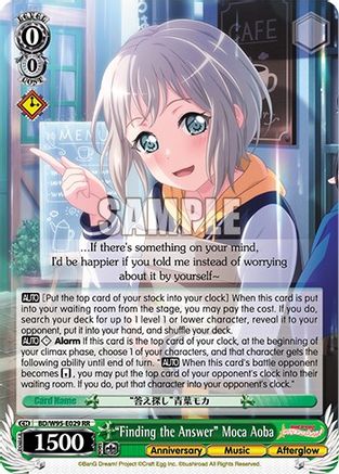 "Finding the Answer" Moca Aoba - BD/W95-E029 - Double Rare available at 401 Games Canada