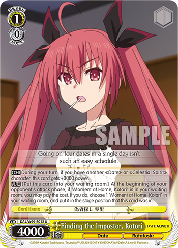 Finding the Impostor, Kotori - DAL/W99-E012 - Uncommon available at 401 Games Canada