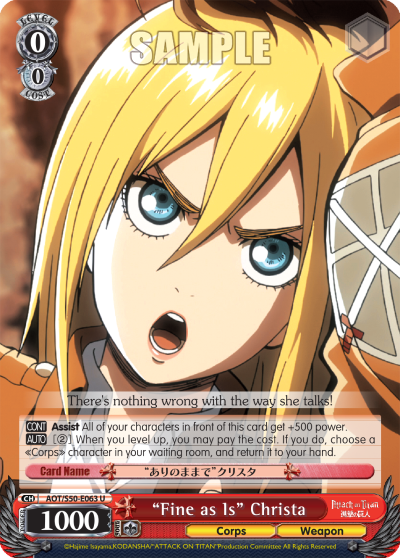 "Fine as Is" Christa - AOT/S50-E063 - Uncommon available at 401 Games Canada