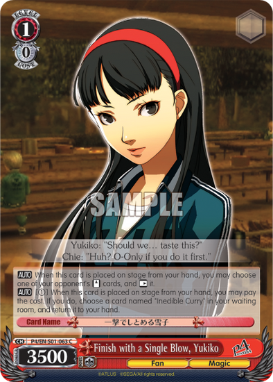 Finish with a Single Blow, Yukiko - P4/EN-S01-063 - Common available at 401 Games Canada