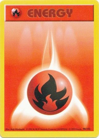 Fire Energy - 98/102 - Common - Shadowless available at 401 Games Canada