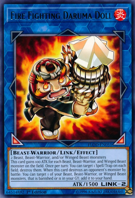Fire Fighting Daruma Doll - FLOD-EN051 - Rare - 1st Edition available at 401 Games Canada