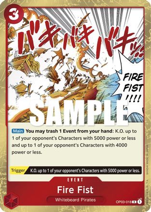 Fire Fist - OP03-018 - Rare available at 401 Games Canada