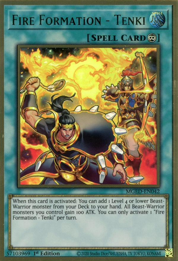 Fire Formation - Tenki - MGED-EN042 - Premium Gold Rare - 1st Edition available at 401 Games Canada