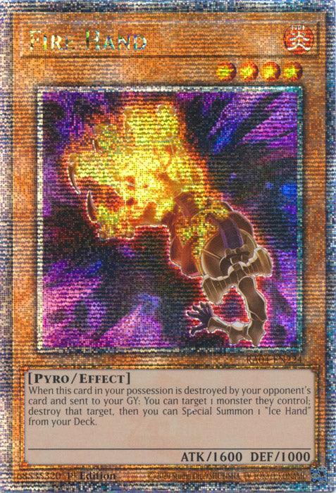 Fire Hand - RA04-EN224 - Quarter Century Secret Rare - 1st Edition