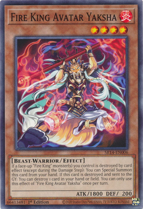 Fire King Avatar Yaksha - SR14-EN006 - Common - 1st Edition available at 401 Games Canada