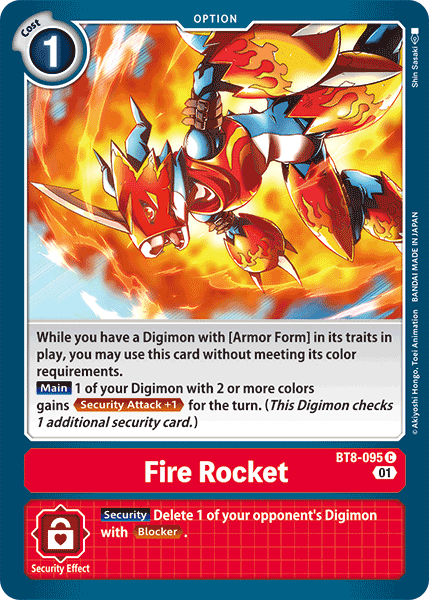 Fire Rocket - BT8-095 - Common available at 401 Games Canada