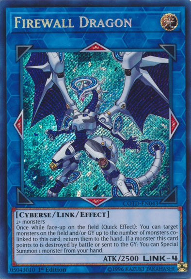 Firewall Dragon - COTD-EN043 - Secret Rare - 1st Edition available at 401 Games Canada