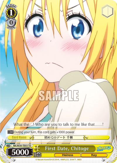 First Date, Chitoge - NK/W30-TE003 - Trial Deck available at 401 Games Canada