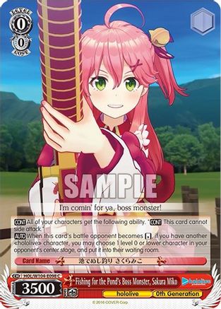 Fishing for the Pond’s Boss Monster, Sakura Miko - HOL/W104-E098C - Common available at 401 Games Canada