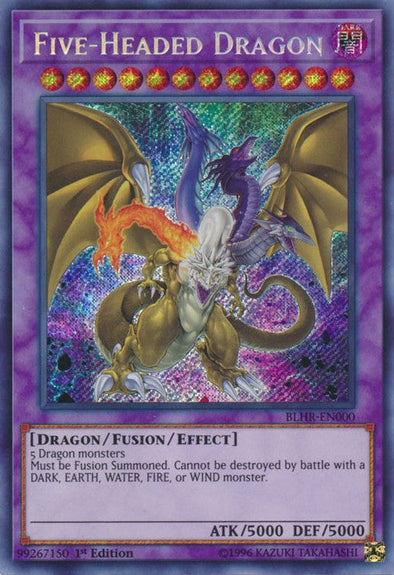 Five-Headed Dragon - BLHR-EN000 - Secret Rare - 1st Edition available at 401 Games Canada