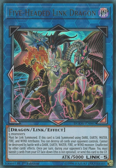 Five-Headed Link Dragon - DUOV-EN007 - Ultra Rare - 1st Edition available at 401 Games Canada