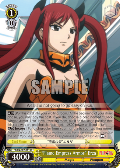 "Flame Empress Armor" Erza - FT/EN-S02-011 - Uncommon available at 401 Games Canada