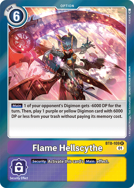 Flame Hellscythe - BT8-109 - Rare available at 401 Games Canada