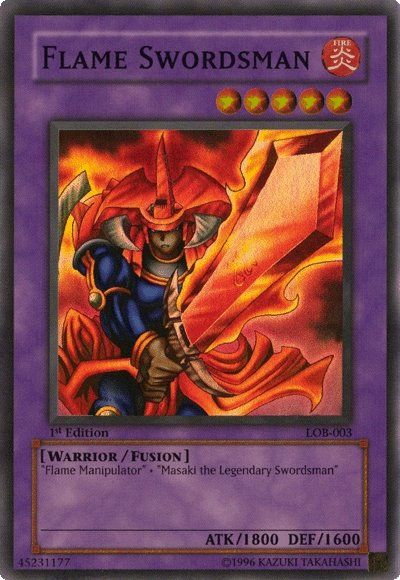 Flame Swordsman - LOB-003 - Super Rare - 1st Edition