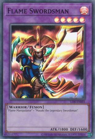 Flame Swordsman - LOB-EN003 - Super Rare - Unlimited Worldwide available at 401 Games Canada