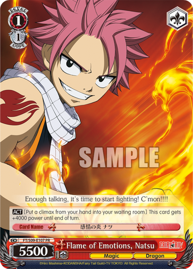 Flame of Emotions, Natsu - FT/EN-S02-E107 - Promo available at 401 Games Canada