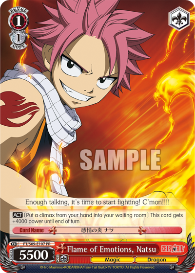 Flame of Emotions, Natsu - FT/EN-S02-E107 - Promo available at 401 Games Canada