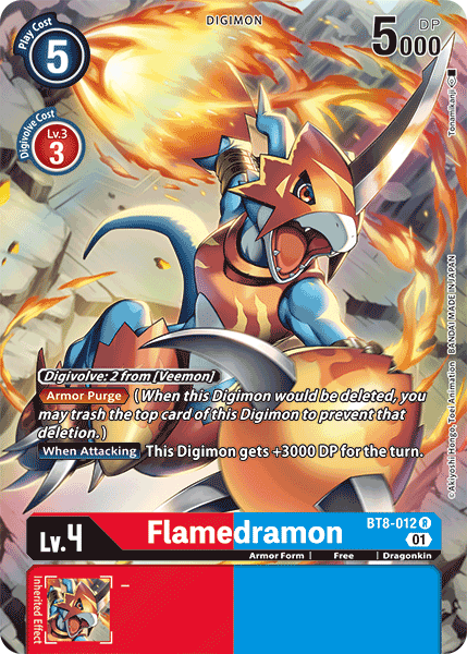Flamedramon (Alternate Art) - BT8-012 - Rare available at 401 Games Canada