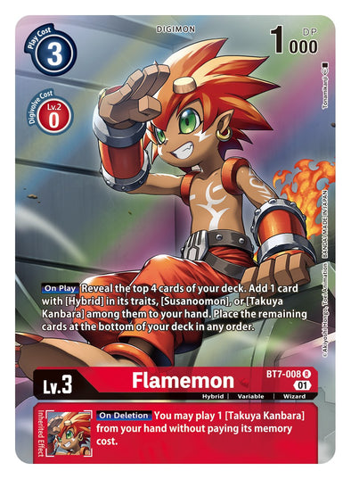 Flamemon (Alternate Art) - BT7-008 - Rare available at 401 Games Canada