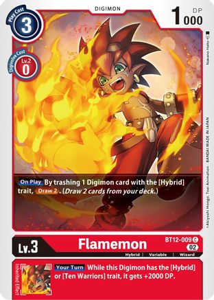 Flamemon - BT12-009 - Common available at 401 Games Canada