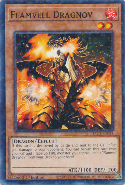 Flamvell Dragnov - HAC1-EN065 - Duel Terminal Normal Parallel Rare available at 401 Games Canada