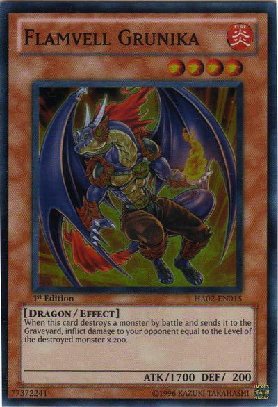 Flamvell Grunika - HA02-EN015 - Super Rare - 1st Edition available at 401 Games Canada