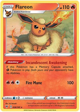 Flareon - 026/185 - Rare available at 401 Games Canada