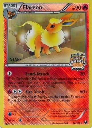 Flareon - 12/108 - Promo (Staff Regional Championships 2012-13) available at 401 Games Canada