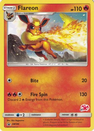 Flareon (#27 Charizard Stamped) - SM186 - Promo available at 401 Games Canada