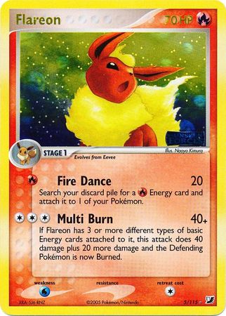 Flareon - 5/115 - Holo Rare - Reverse Holo available at 401 Games Canada