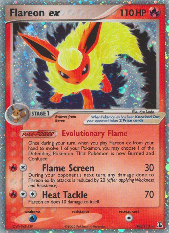 Flareon ex - 108/113 - Ultra Rare available at 401 Games Canada